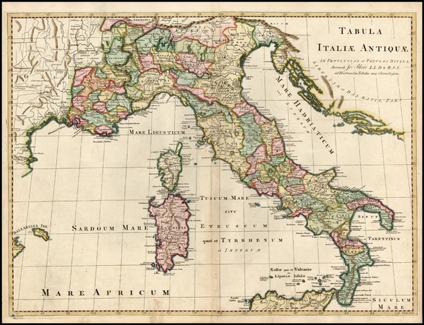 9-Europe, Italy, Mediterranean and Balearic Islands Map By John Blair