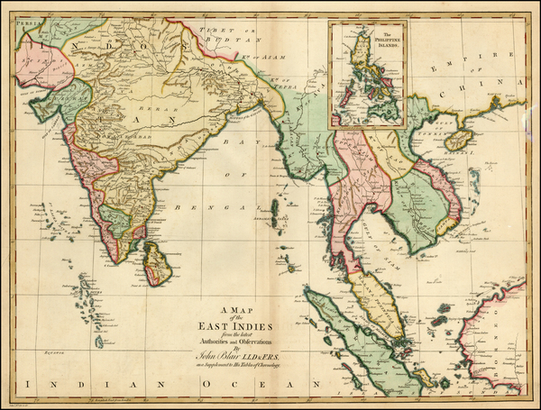 28-China, India, Southeast Asia and Philippines Map By John Blair