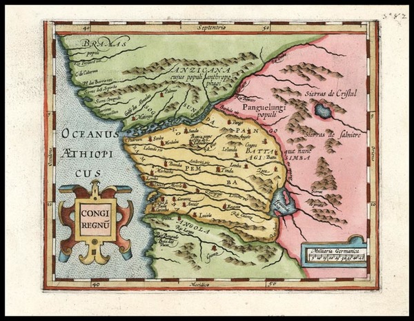 47-Africa and West Africa Map By Jodocus Hondius - Mercator