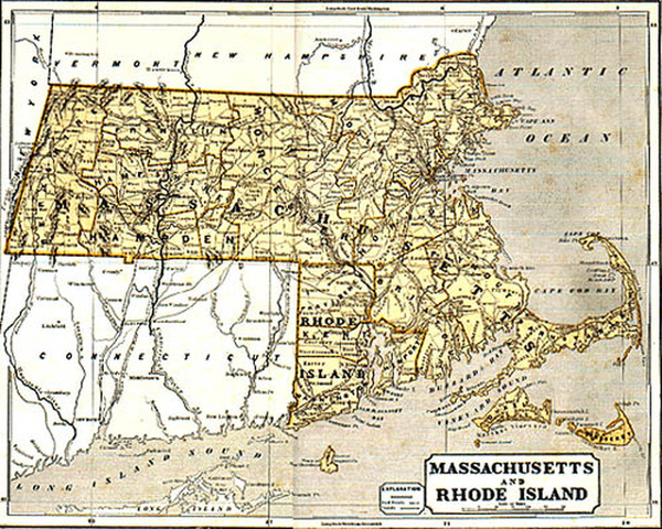 72-New England Map By Sidney Morse  &  Samuel Breese