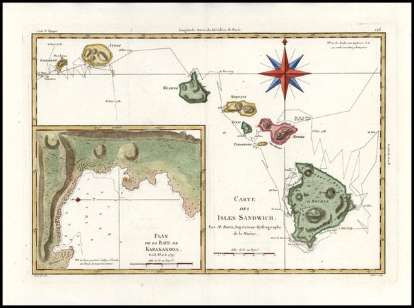 30-Hawaii, Australia & Oceania and Hawaii Map By Rigobert Bonne