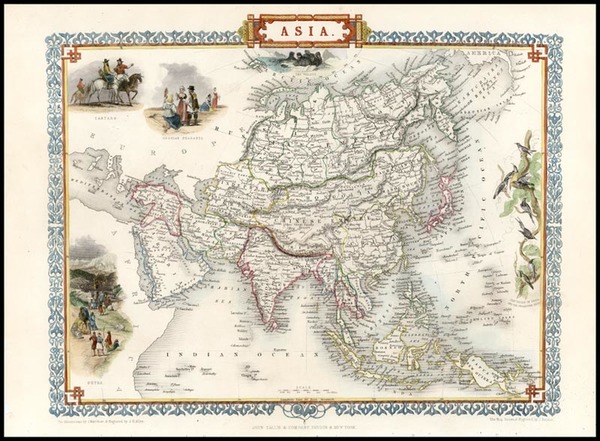 59-Asia and Asia Map By John Tallis