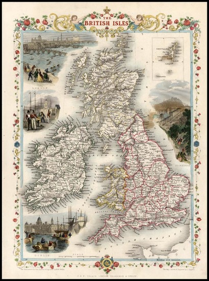 77-Europe and British Isles Map By John Tallis