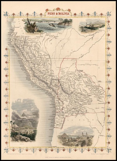 74-South America Map By John Tallis
