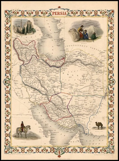 0-Asia, Central Asia & Caucasus and Middle East Map By John Tallis