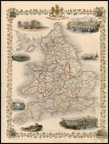 50-Europe and British Isles Map By John Tallis