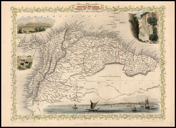 34-South America Map By John Tallis