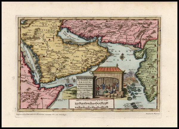 38-Asia, Central Asia & Caucasus, Middle East, Africa and East Africa Map By Pieter van der Aa