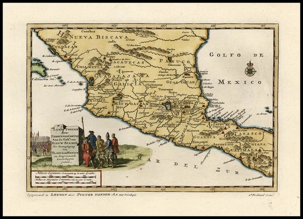 10-Mexico and Central America Map By Pieter van der Aa