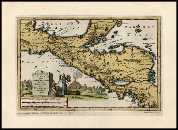 86-Mexico and Central America Map By Pieter van der Aa