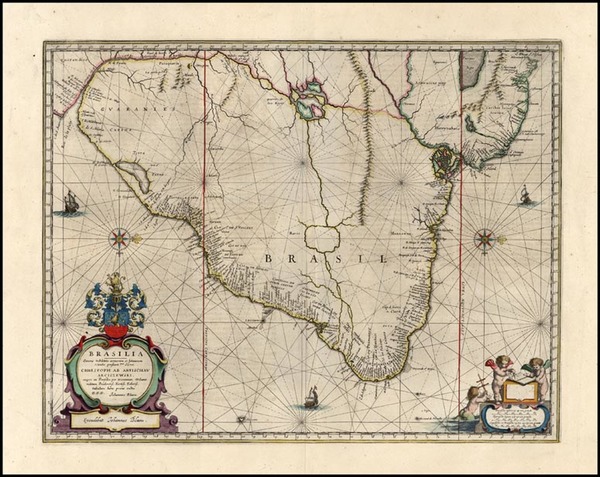 97-South America Map By Willem Janszoon Blaeu
