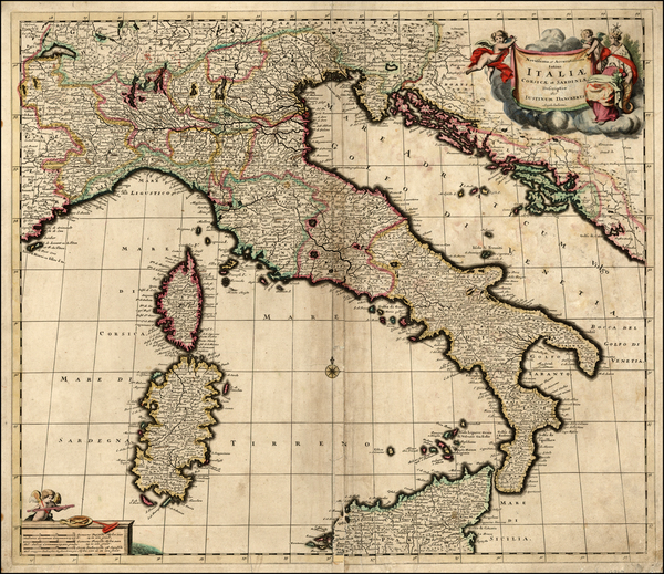 7-Italy Map By Theodorus I Danckerts