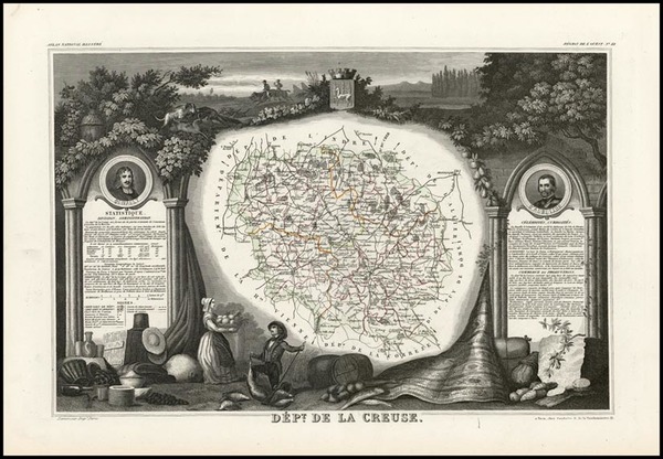 16-Europe and France Map By Victor Levasseur