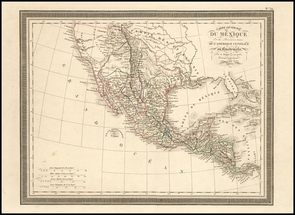 84-Texas, Southwest, Rocky Mountains and California Map By Louis Vivien