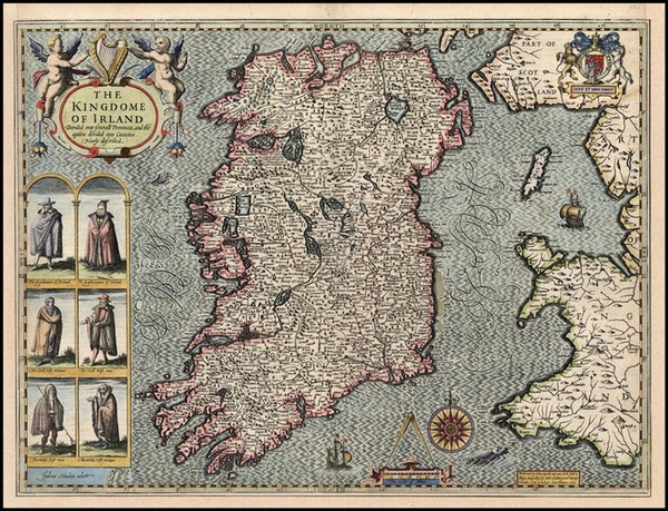 0-Ireland Map By John Speed