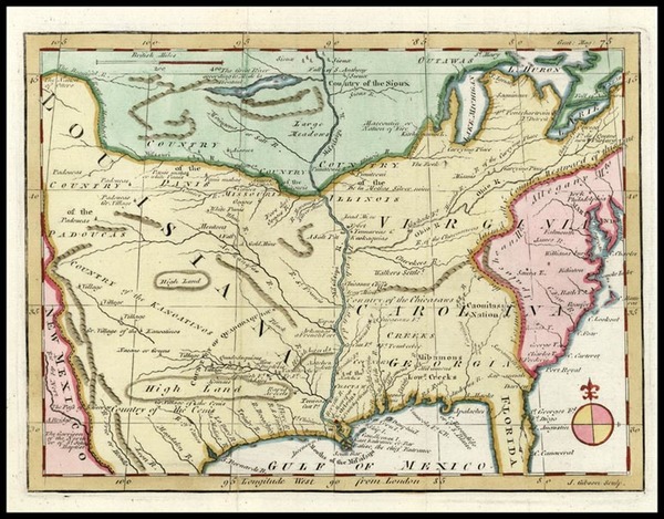 29-United States, Southeast, Midwest and Plains Map By John Gibson