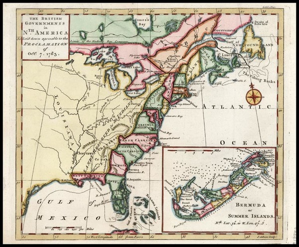 16-United States and Caribbean Map By Gentleman's Magazine