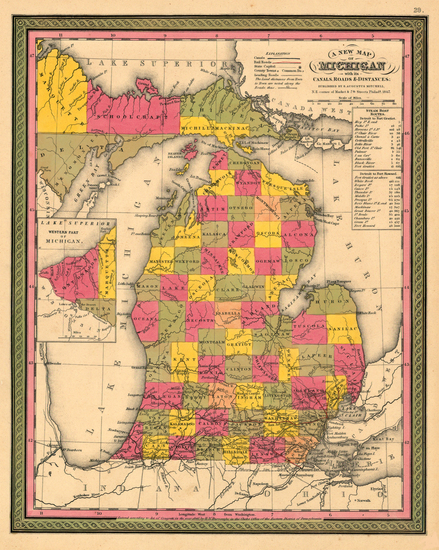 8-Midwest Map By Samuel Augustus Mitchell