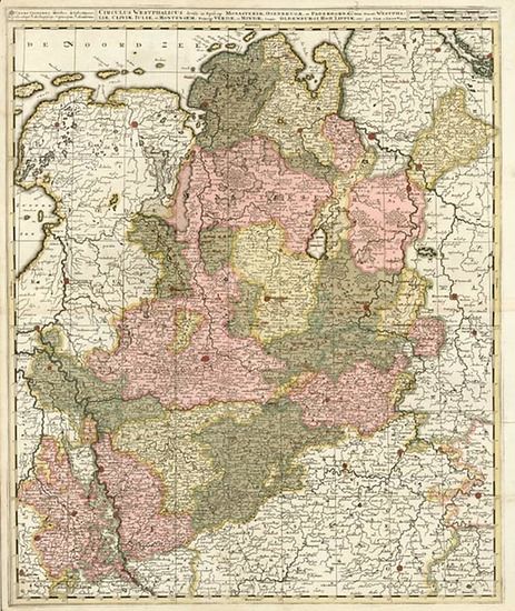 93-Europe, Netherlands and Germany Map By Gerard & Leonard Valk