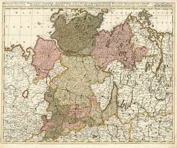 55-Europe, Baltic Countries and Germany Map By Gerard & Leonard Valk