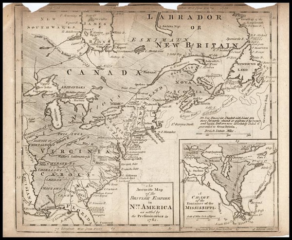 70-United States and North America Map By Gentleman's Magazine