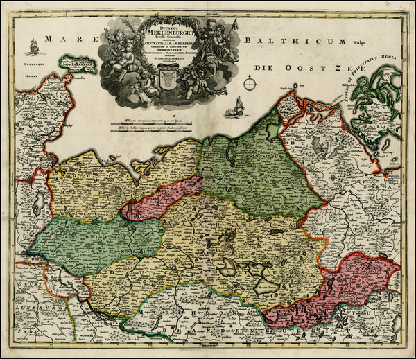 38-Baltic Countries and Germany Map By Johann Baptist Homann