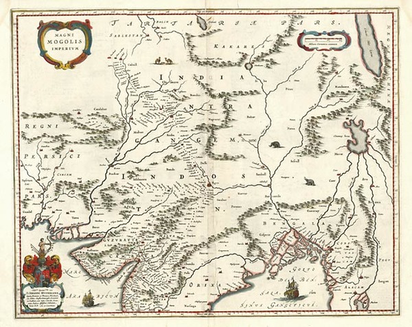 16-Asia, India and Central Asia & Caucasus Map By Willem Janszoon Blaeu