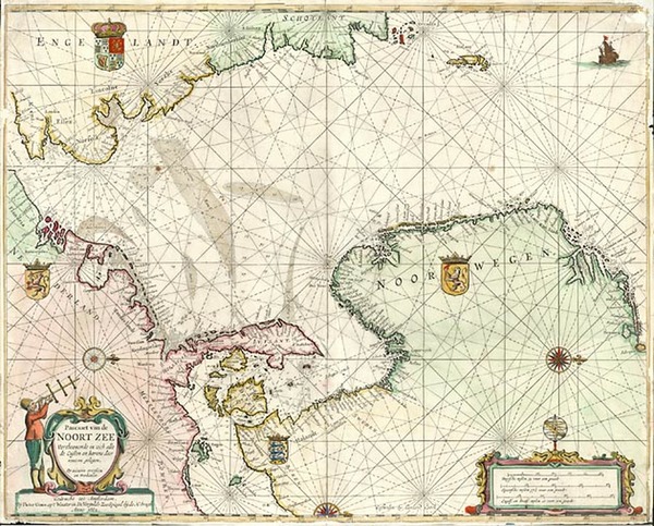 47-Europe, British Isles, Netherlands, Scandinavia and Germany Map By Pieter Goos