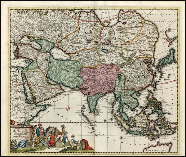 12-Asia, Asia, Australia & Oceania and Australia Map By Reiner & Joshua Ottens / Frederick