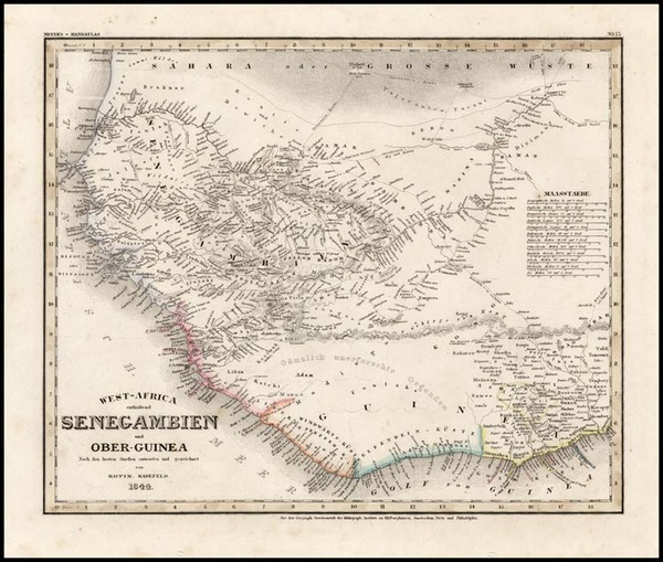 8-Africa and West Africa Map By Joseph Meyer