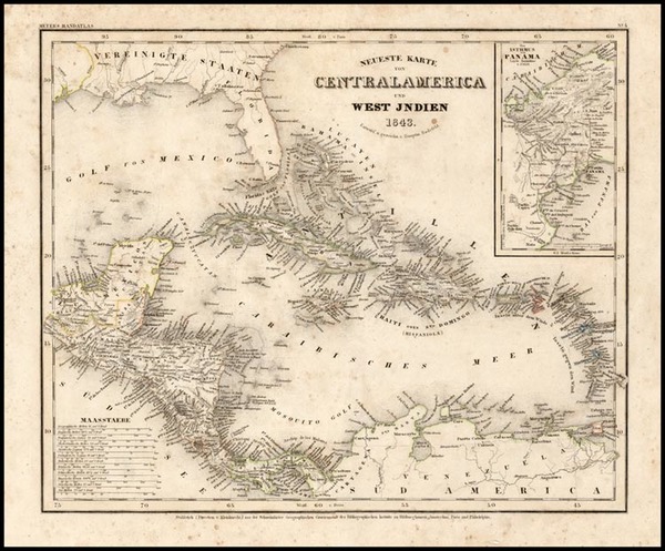 20-Southeast, Caribbean and Central America Map By Joseph Meyer