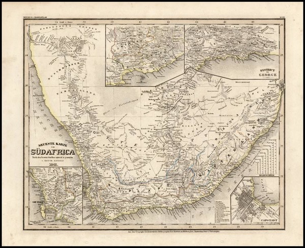 82-Africa and South Africa Map By Joseph Meyer