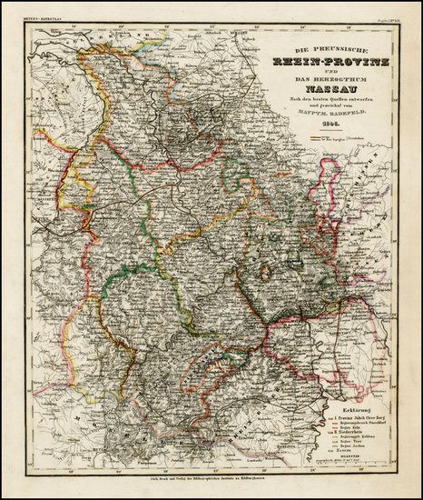 85-Europe and Germany Map By Joseph Meyer