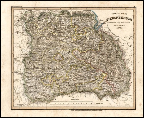 87-Europe, Hungary and Balkans Map By Joseph Meyer