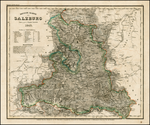 35-Europe and Austria Map By Joseph Meyer