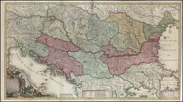 8-Europe, Hungary, Romania and Balkans Map By Reiner & Joshua Ottens