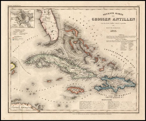 41-Caribbean Map By Joseph Meyer