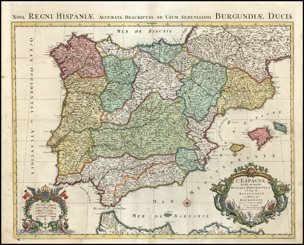 33-Europe, Spain and Portugal Map By Reiner & Joshua Ottens