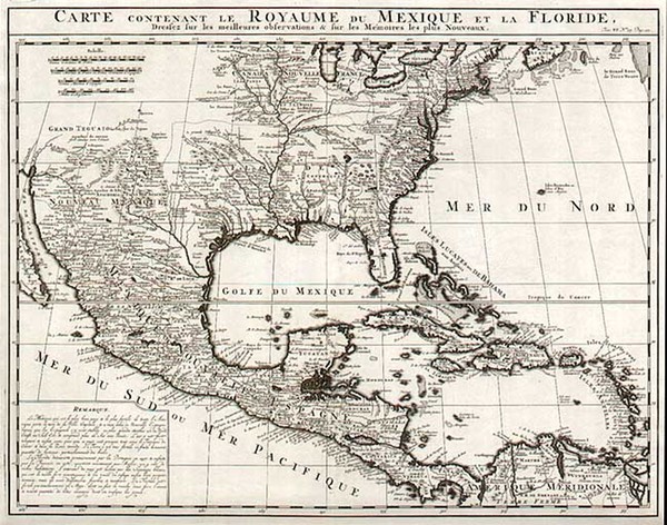 3-South, Texas, Caribbean and Central America Map By Henri Chatelain