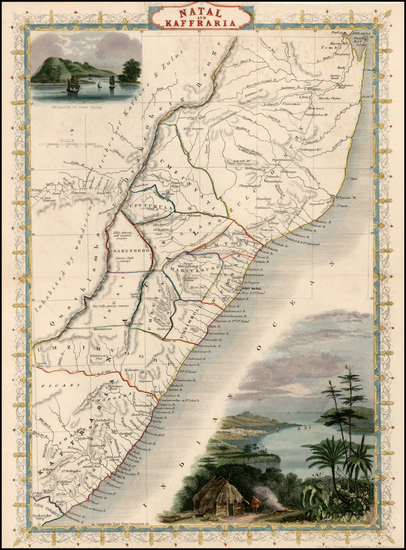 8-Africa, South Africa and East Africa Map By John Tallis