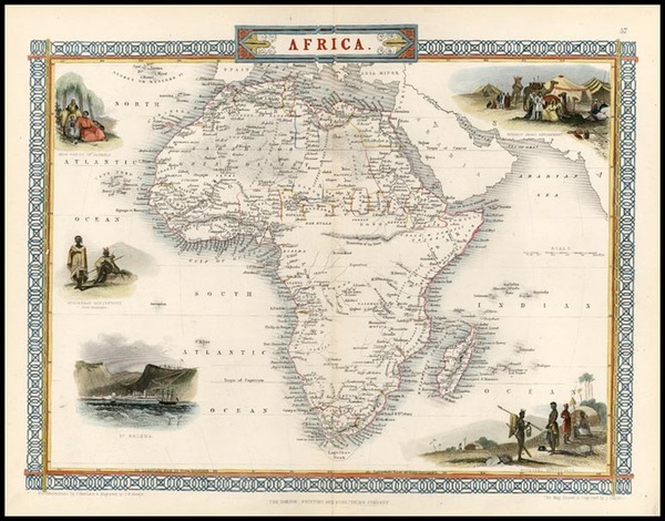 13-Africa and Africa Map By John Tallis