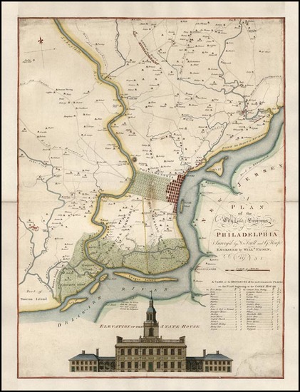 84-Mid-Atlantic Map By William Faden / Scull & Heap