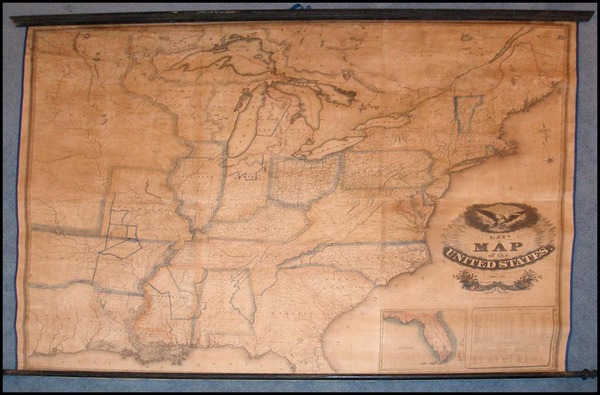 75-United States, South, Texas and Midwest Map By Amos Lay