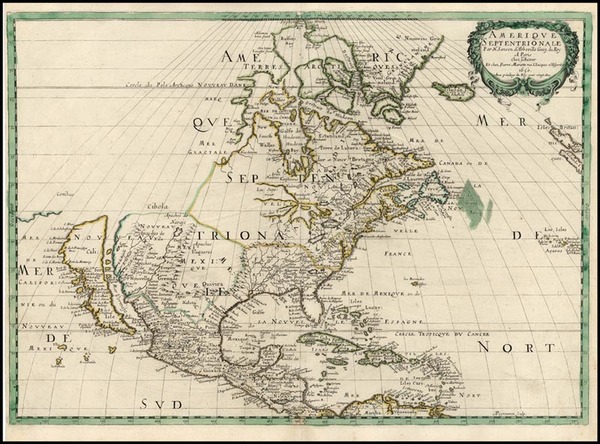 16-North America Map By Nicolas Sanson