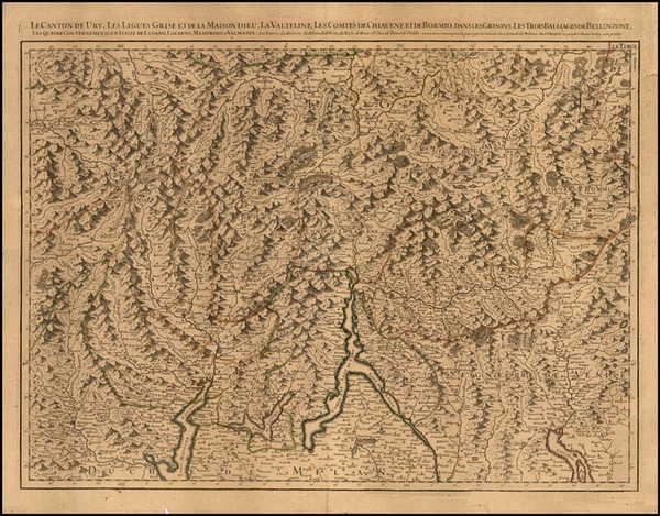 1-Europe, Switzerland and Italy Map By Alexis-Hubert Jaillot