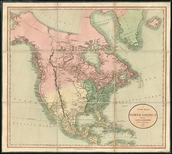 37-North America Map By John Cary