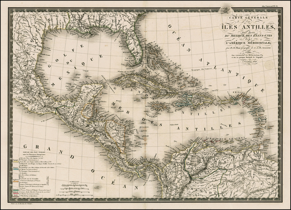 43-Southeast, Caribbean and Central America Map By Adrien-Hubert Brué