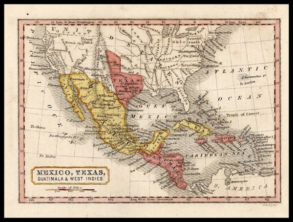 89-Texas, Southwest, Mexico and California Map By Boynton