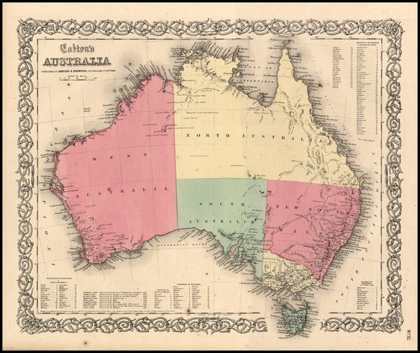 11-Australia & Oceania and Australia Map By Joseph Hutchins Colton