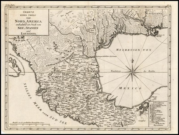 35-South, Texas, Southwest and Mexico Map By Pierre de Pages